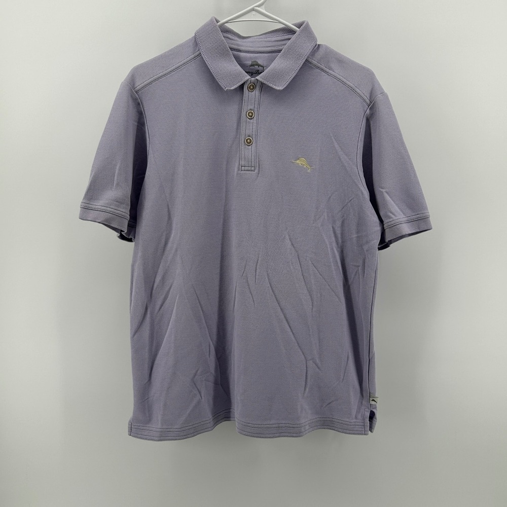 Tommy Bahama Emfielder Polo Shirt Lavender Purple Supima Cotton Blend Small Golf